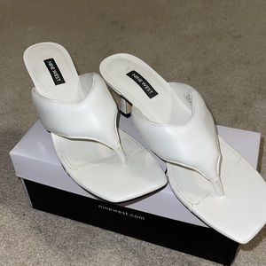 NINE WEST White Sandals